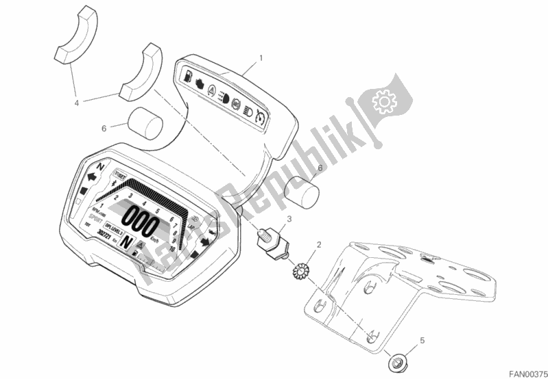 Todas las partes para Tablero De Instrumentos de Ducati Diavel 1260 2020